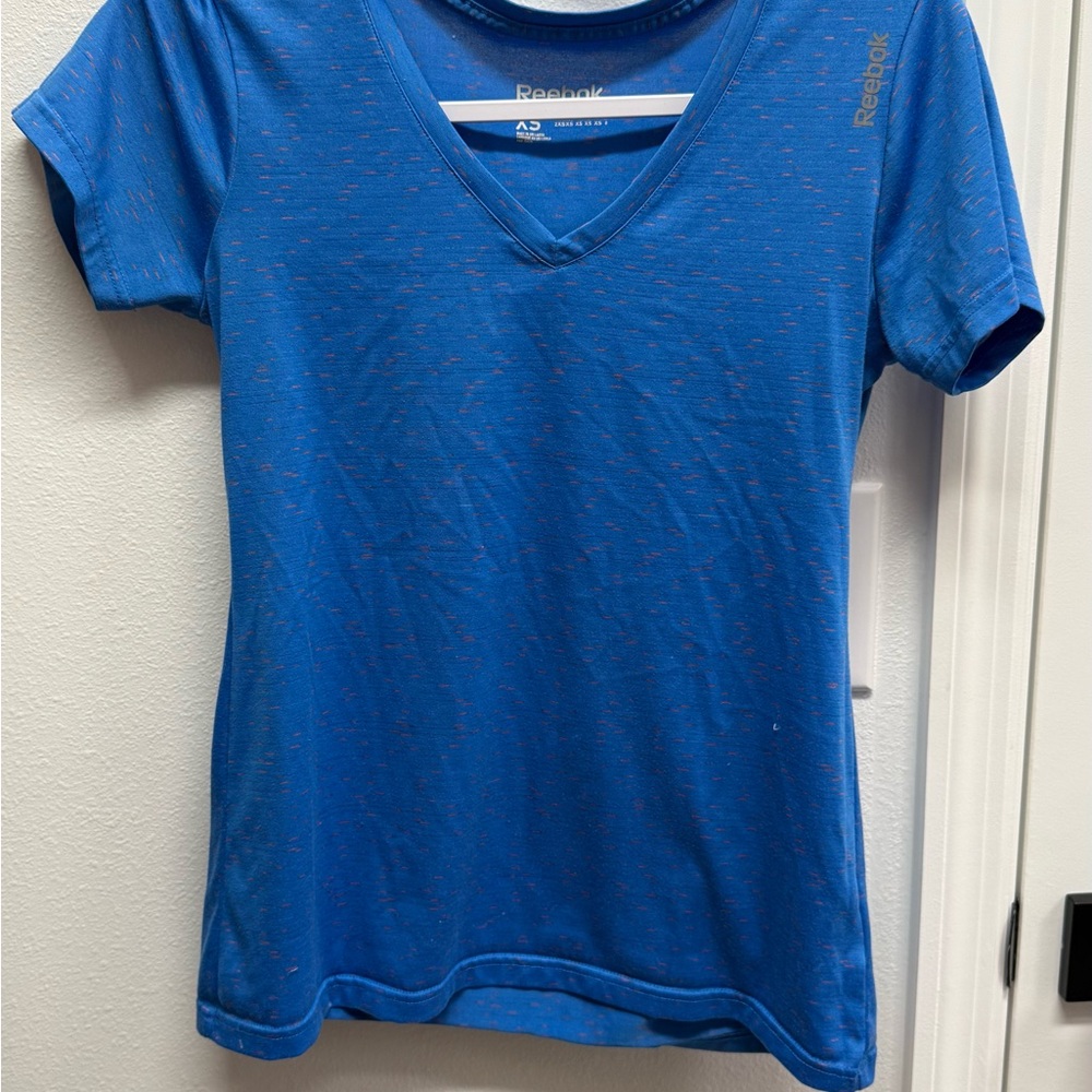 2 for $15 Reebok Women's Blue V-Neck Top